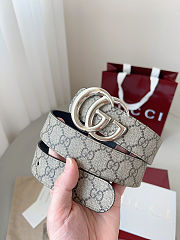 Fortok Gucci Belt GG Monogram Reversible Brown 3.5cm - 3
