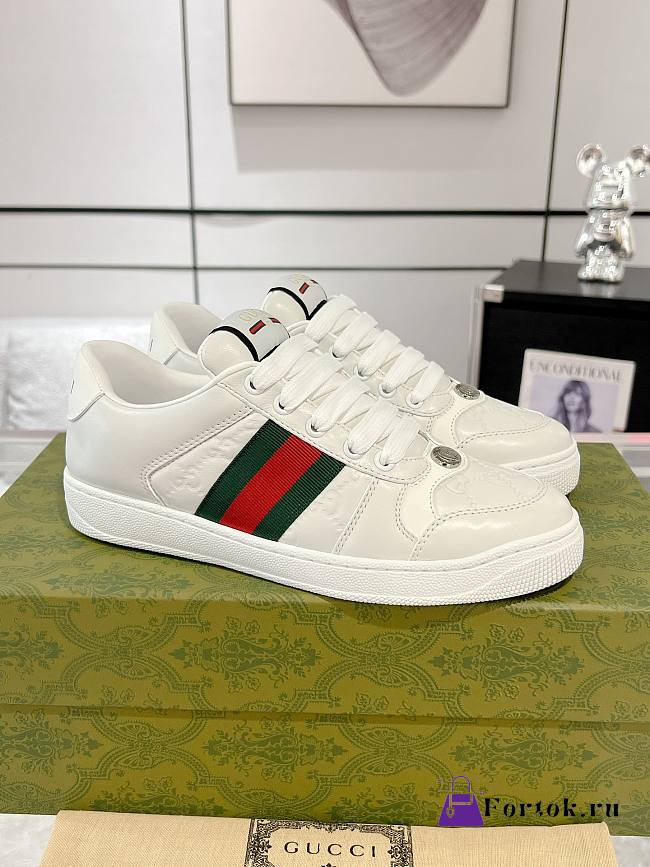 Fortok Gucci Screener sneaker white leather - 1