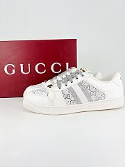 Fortok Gucci GG Crystal Screener Sneaker White - 1