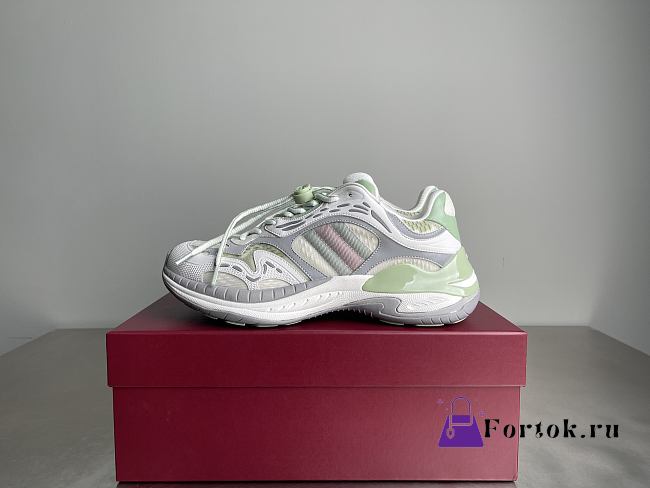 Fortok Gucci 2.0 trainer green mesh and leather   - 1
