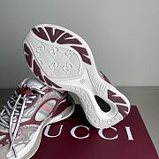 Fortok Gucci 2.0 trainer grey and Rosso Ancora mesh and leather - 5