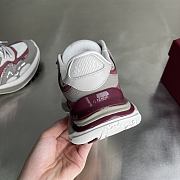 Fortok Gucci 2.0 trainer grey and Rosso Ancora mesh and leather - 4