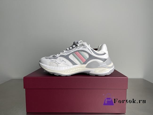 Fortok Gucci 2.0 trainer white and grey mesh and leather - 1