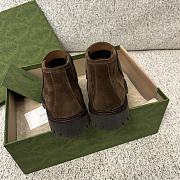 Fortok Gucci Horsebit Loafers in brown suede - 5
