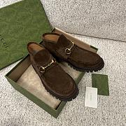 Fortok Gucci Horsebit Loafers in brown suede - 2
