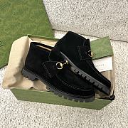 Fortok Gucci Horsebit Loafers in Black suede - 1