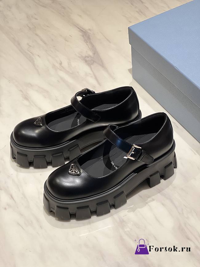 Fortok Prada Brushed leather Monolith Mary Janes  - 1