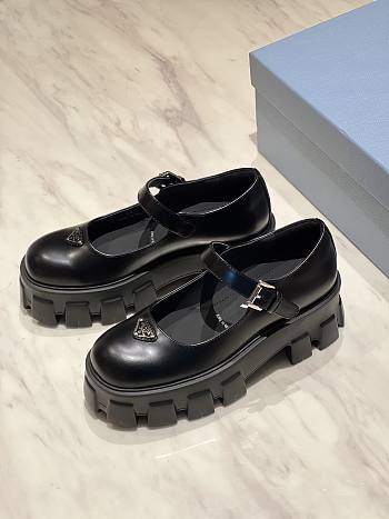 Fortok Prada Brushed leather Monolith Mary Janes 