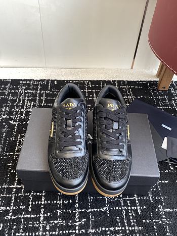 Fortok Prada Crystal Sneaker Black 