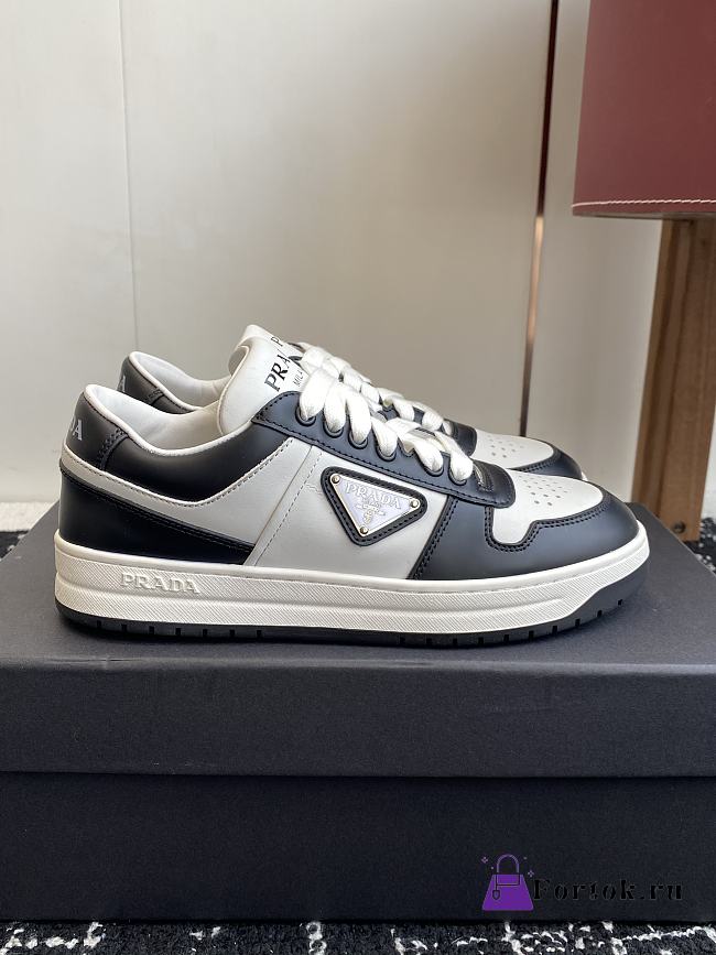 Fortok Prada Sneaker Leather Black and White - 1