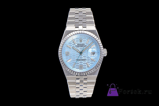 Fortok Rolex Land-Dweller Blue in Silver Watch 36mm - 1