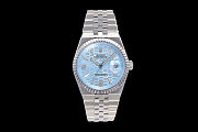 Fortok Rolex Land-Dweller Blue in Silver Watch 36mm - 1