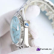 Fortok Rolex Land-Dweller Blue in Silver Watch 40mm - 5