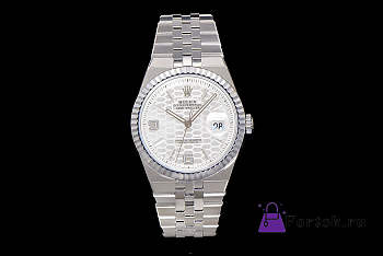 Fortok Rolex Land-Dweller White in Silver Watch 36mm