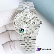 Fortok Rolex Land-Dweller White in Silver Watch 40mm  - 1
