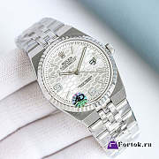 Fortok Rolex Land-Dweller White in Silver Watch 40mm  - 2