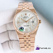 Fortok Rolex Land-Dweller White in Rose Gold Watch 40mm - 1