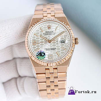 Fortok Rolex Land-Dweller White in Rose Gold Watch 40mm