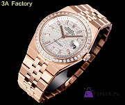 Fortok Rolex Land-Dweller White in Rose Gold with Diamond Watch 40mm - 4