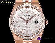 Fortok Rolex Land-Dweller White in Rose Gold with Diamond Watch 40mm - 6