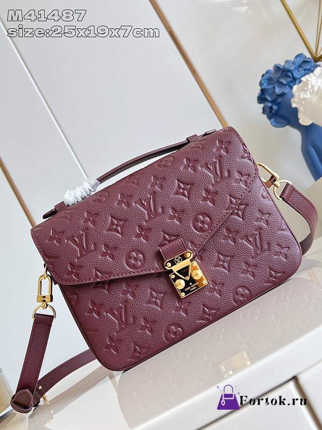 Fortok Louis Vuitton Pochette Metis MM Grenat M25939 25 x 19 x 7cm - 1