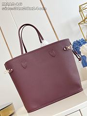 Fortok Louis Vuitton 25 New Reversible Neverfull Neverfull Inside Out MM Monogram Wine M25663 31 x 28 x 14 cm - 2