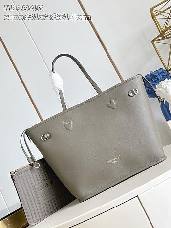 Fortok Louis Vuitton 25 New Reversible Neverfull Neverfull Inside Out MM Monogram Smoke M25664 31 x 28 x 14 cm 