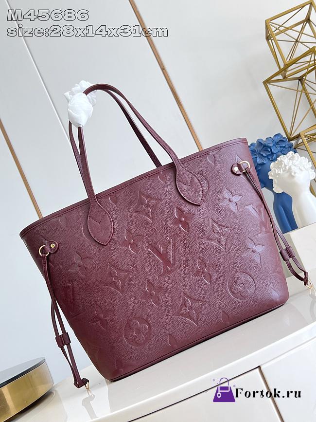Fortok Louis Vuitton 25 New Collection Neverfull MM Grenat M25855 31 x 28 x 14cm - 1
