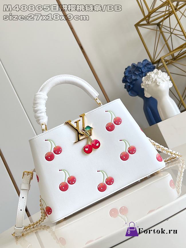 Fortok Louis Vuitton LV x TM Capucines Cherry White 17 x 9 x 27cm - 1