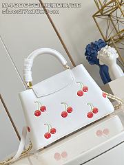 Fortok Louis Vuitton LV x TM Capucines Cherry White 17 x 9 x 27cm - 5