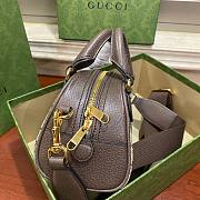 Fortok Gucci Ophidia mini boston bag in beige and ebony Supreme 21X12X10cm - 2