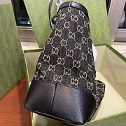 Fortok Gucci Ophidia GG Medium Tote Bag Denim Black 38x28x14cm  - 5