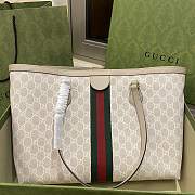Fortok Gucci Ophidia GG Medium Tote Bag Canvas Beige 38x28x14cm  - 6