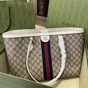 Fortok Gucci Ophidia GG Medium Tote Bag Canvas Brown 38x28x14cm  - 3