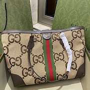 Fortok Gucci GG Medium Tote Bag Canvas Brown 38x28x14cm  - 3