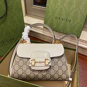 Fortok Gucci Horsebit 1955 mini bag Canvas Beige 22/16/10.5cm - 1