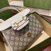 Fortok Gucci Horsebit 1955 mini bag Canvas Beige 22/16/10.5cm - 6