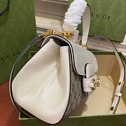 Fortok Gucci Horsebit 1955 mini bag Canvas Beige 22/16/10.5cm - 3