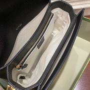 Fortok Gucci GG Horsebit 1955 shoulder bag in black denim 25x18x8cm - 4