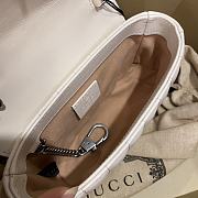 Fortok Gucci GG Marmont mini Silver Hardware in White 16.5x9.5x4.5cm - 5