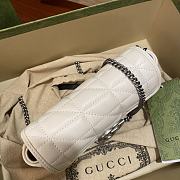 Fortok Gucci GG Marmont mini Silver Hardware in White 16.5x9.5x4.5cm - 3
