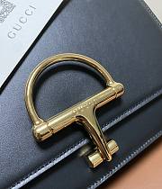 Fortok Gucci Siena small shoulder bag Black Leather 22.5*14*8CM - 6