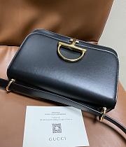 Fortok Gucci Siena small shoulder bag Black Leather 22.5*14*8CM - 5
