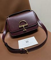 Fortok Gucci Siena small shoulder bag Rouge Leather 22.5*14*8CM - 1