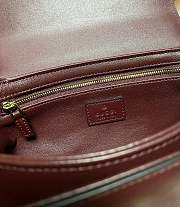 Fortok Gucci Siena small shoulder bag Rouge Leather 22.5*14*8CM - 5