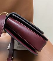 Fortok Gucci Siena small shoulder bag Rouge Leather 22.5*14*8CM - 6