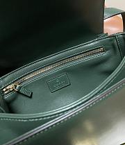 Fortok Gucci Siena small shoulder bag Green Leather 22.5*14*8CM - 6