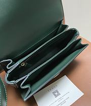 Fortok Gucci Siena small shoulder bag Green Leather 22.5*14*8CM - 4
