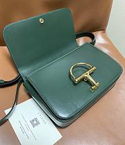 Fortok Gucci Siena small shoulder bag Green Leather 22.5*14*8CM - 3