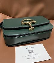 Fortok Gucci Siena small shoulder bag Green Leather 22.5*14*8CM - 2